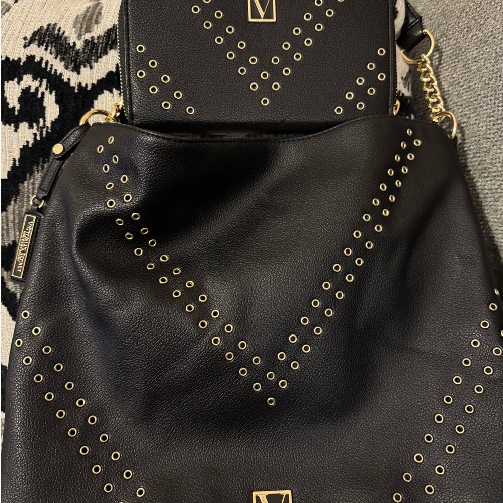 Black and Gold Studded Women's Bag